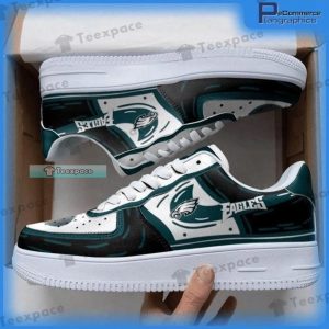 Philadelphia Eagles Nike Texture Air Force Shoes 2