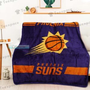 Phoenix Suns Logo Center Sherpa Blanket 1
