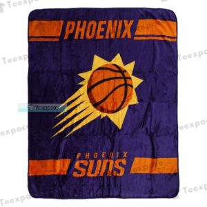 Phoenix Suns Logo Center Sherpa Blanket 2