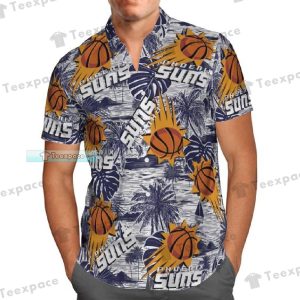 Phoenix Suns Tropical Patern Hawaiian Shirt Suns Gifts 1