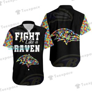 Puzzle Fight Like A Baltimore Ravens Hawaiian Shirt