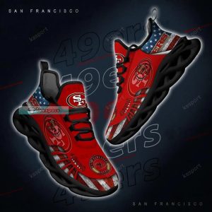 San Francisco 49ers American Blur Logo Pattern Max Soul Shoes 1