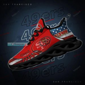 San Francisco 49ers American Blur Logo Pattern Max Soul Shoes 2