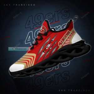 San Francisco 49ers Claw Curved Pattern Max Soul Shoes 3