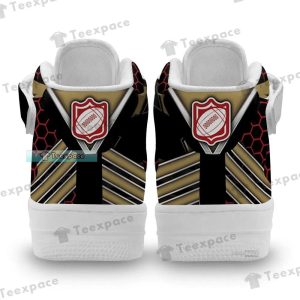 San Francisco 49ers Hexagon Stripes Pattern High Top Air Force Shoes 5