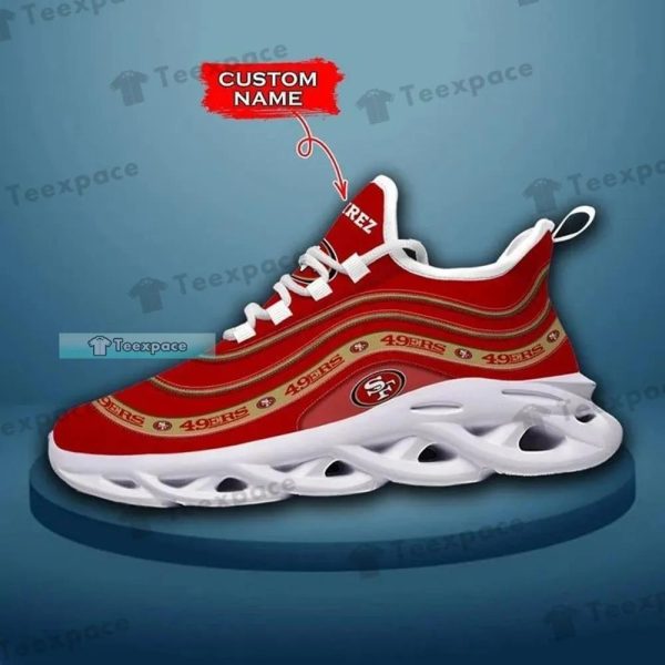 San Francisco 49ers Letter Curved Texture Max Soul Shoes