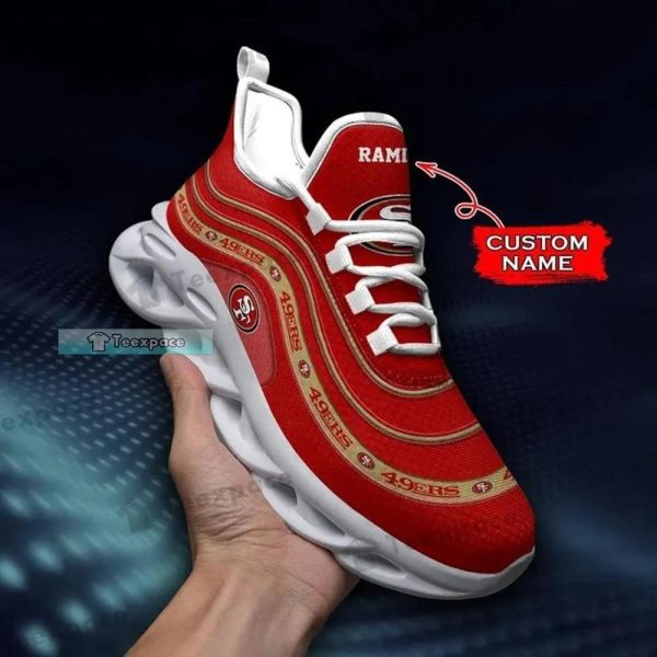 San Francisco 49ers Letter Curved Texture Max Soul Shoes