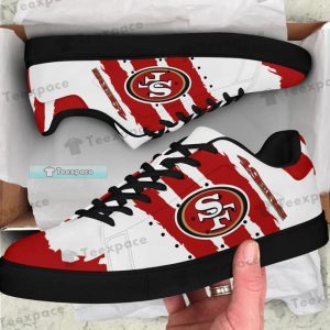 San Francisco 49ers Three Stripes Brush Texture Skate Shoes