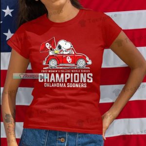 Sooners Champions Driving Snoopy Shirt