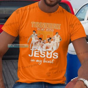 Tennessee Volunteers in my Vein Jesus in my Heart Shirt