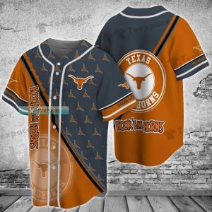 Texas Longhorns Blur Circle Logo Baseball Jersey