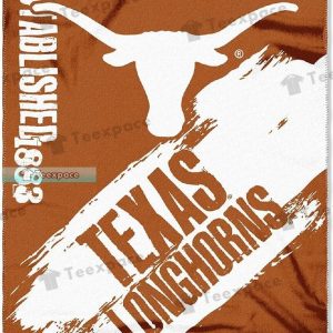 Texas Longhorns Letter Brush Pattern Blanket
