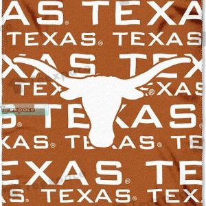 Texas Longhorns Logo Letter Print Texture Plush Blanket