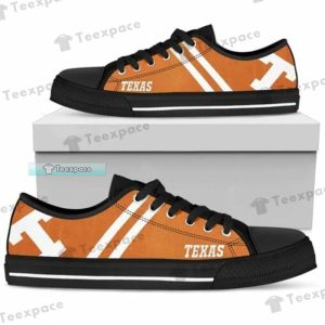 Texas Longhorns Stripes Texture Low Top Canvas Shoes