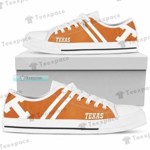 Texas Longhorns Stripes Texture Low Top Canvas Shoes