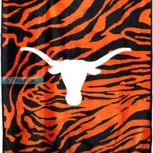 Texas Longhorns Tiger Pattern Fleece Blanket