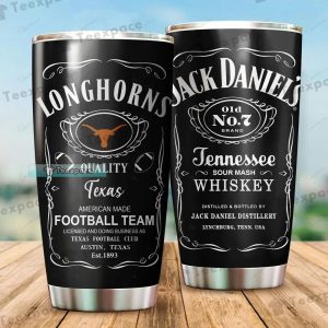 Texas Longhorns football NCAAF teams Jack Daniels 123 gift For Lovers Travel Tumbler All Over Print size 20oz 30oz 1