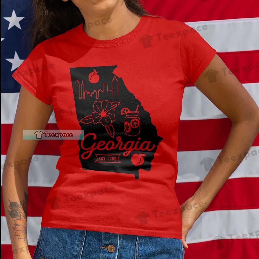 The Dawgs Georgia City Art T Shirt Womens