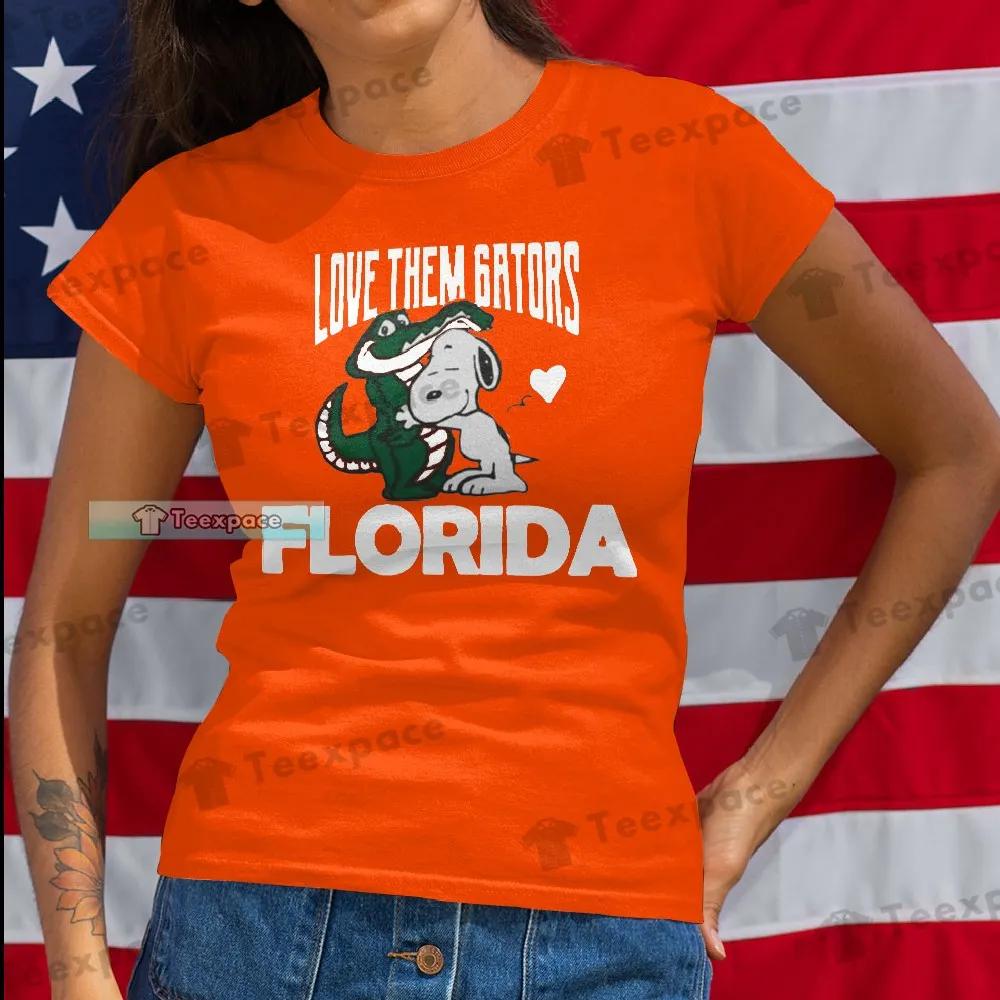 The Swamp Snoopy Love Them Gators T Shirt Womens