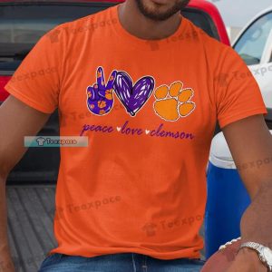 The Tigers Peace Love Clemson Shirt