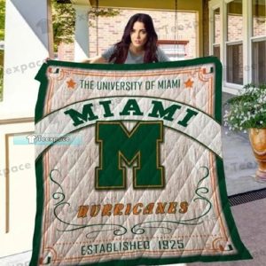 The University of Miami Hurricanes Throw Blanket 1