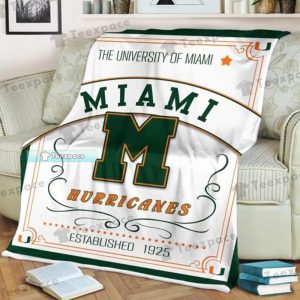 The University of Miami Hurricanes Throw Blanket 2