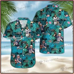 Tom Brady Tropical Plant New England Patriots Hawaiian Shirt