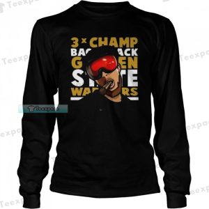 3 Time Stephen Curry Champions Golden State Warriors Long Sleeve Shirt 1