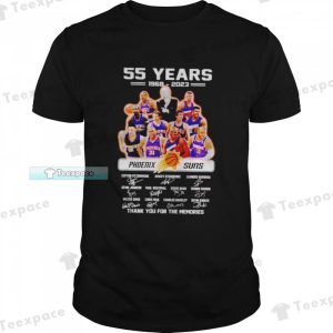 55 Years 1968 2023 Thank You For The Memories Phoenix Suns Shirt