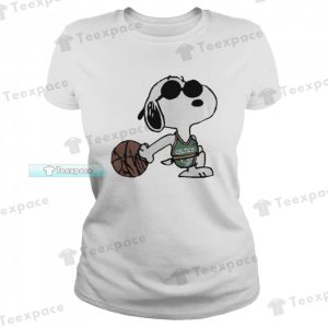 Basketball Snoopy Dog Boston Celtics T Shirt Womens