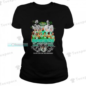 Bill Russell 76th Anniversary Boston Celtics T Shirt Womens