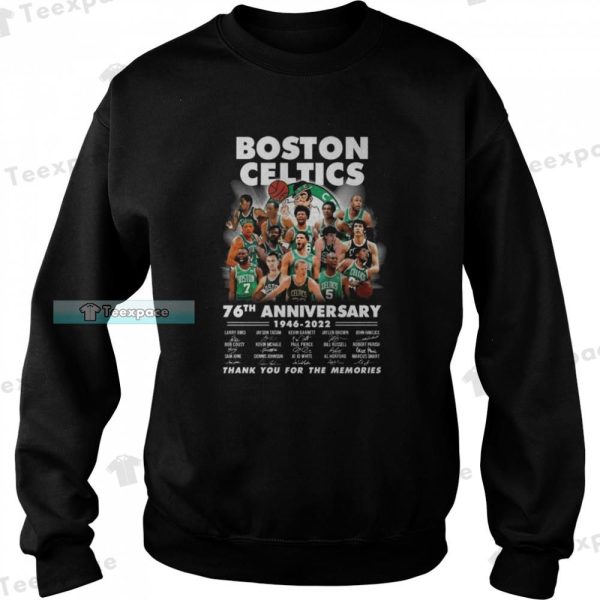 Boston Celtics 76th Anniversary Signatures Shirt