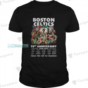 Boston Celtics 76th Anniversary Signatures Unisex T Shirt