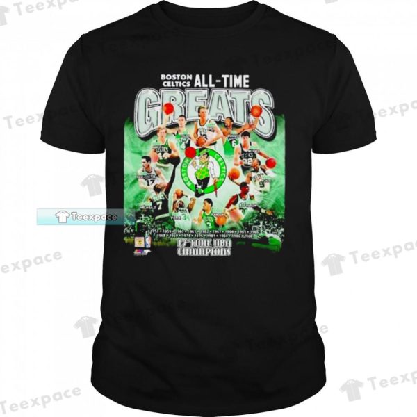 Boston Celtics All-Time Greats NBA Champions Shirt