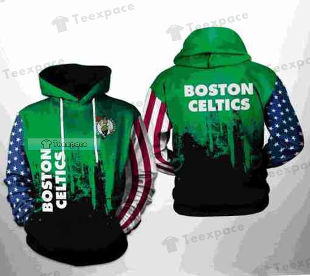 Boston Celtics American Brush Pattern Hoodie 1