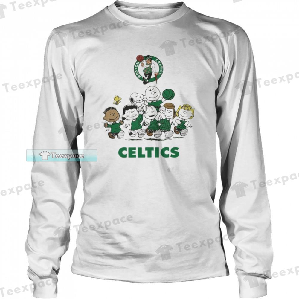 Boston Celtics Basketball Snoopy Celtics Long Sleeve Shirt
