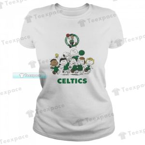 Boston Celtics Basketball Snoopy Celtics T Shirt Womens
