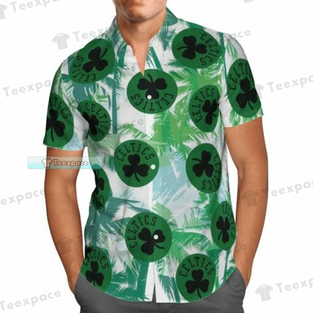 Boston Celtics Beach Coconut tree Pattern Hawaiian Shirt 5