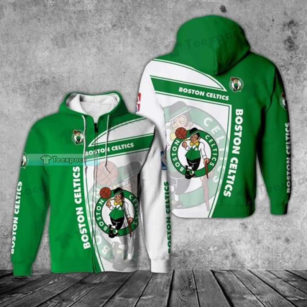 Boston Celtics Blur Logo Hoodie Gifts for Celtics fans 1