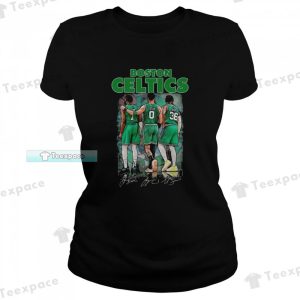 Boston Celtics Brown Tatum Smart Signatures T Shirt Womens