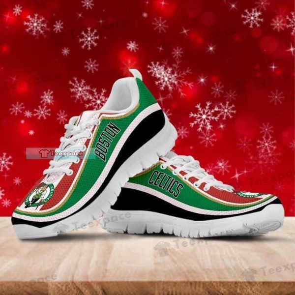 Boston Celtics Curved Colors Sneakers Celtics Gifts For Him