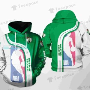 Boston Celtics Curved Hoodie Gifts For Celtics Fans
