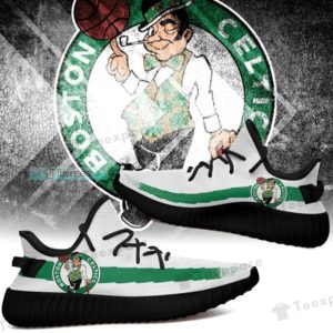 Boston Celtics Curved Yeezy Shoes Celtics Gifts for him 1