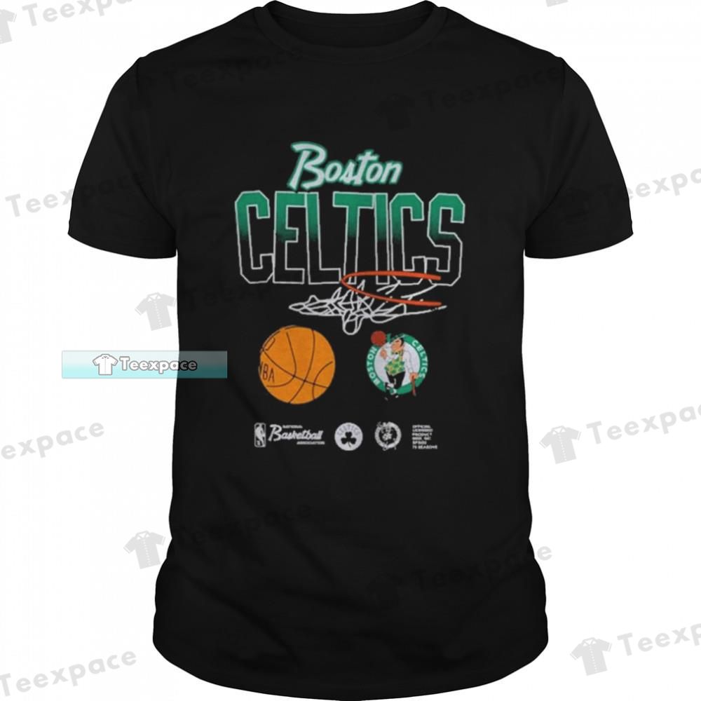 Boston Celtics Fanatics Nike Courtside Splatter Unisex T Shirt