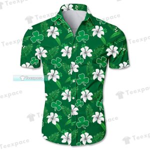 Boston Celtics Floral Pattern Hawaiian Shirt Gifts For Celtics Fans