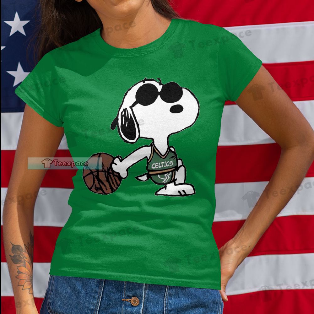 Boston Celtics Funny Snoopy T Shirt Womens
