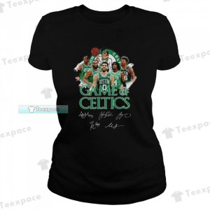 Boston Celtics Game Of Celtics Signatures Legends T Shirt Womens
