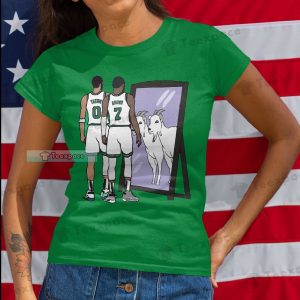 Boston Celtics Goat Tatum Brown T Shirt Womens
