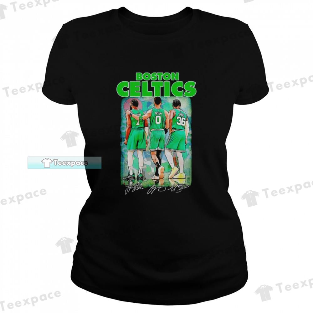 Boston Celtics Jaylen Brown Jayson Tatum Marcus Smart Legends T Shirt Womens