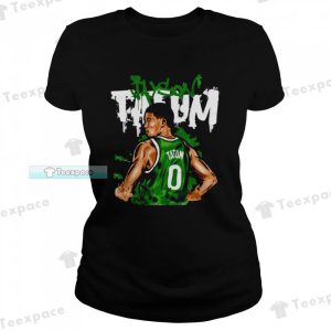 Boston Celtics Jayson Tatum Oil Painting T Shirt Womens
